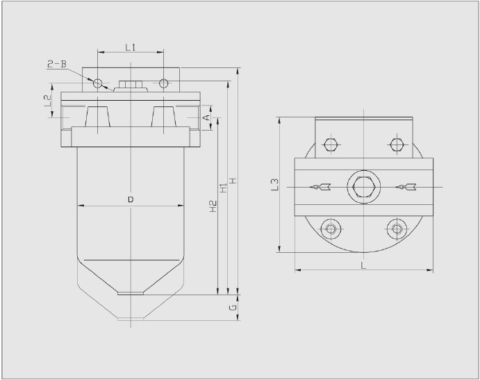 管路過濾器技術參數圖紙